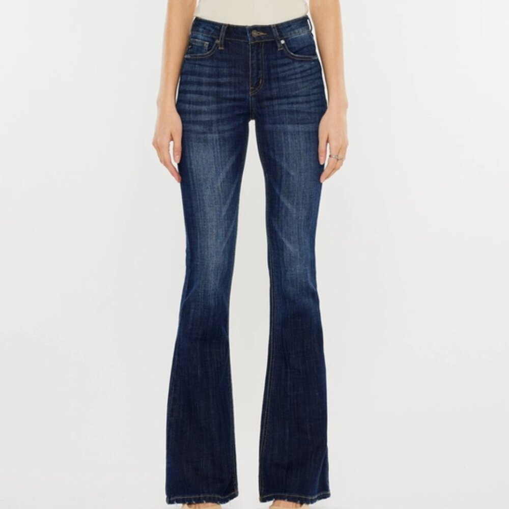 KanCan Dark Blue Flare Jeans - High Waist Wide Leg